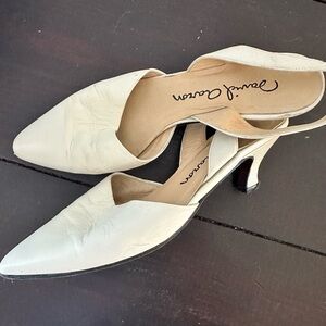 Classy Cream Slingback Heels by Daniel Aaron
